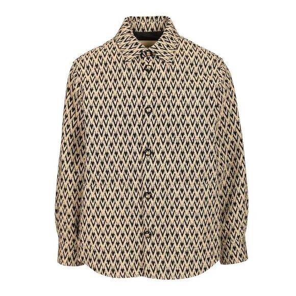 Valentino Garavani Men Toute La V Jacquard Cotton Blend Jacket